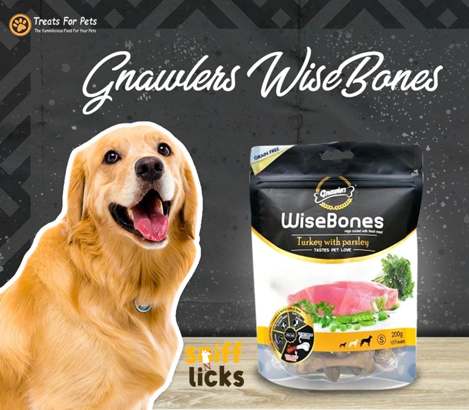 GNAWLERS WISEBONES TURKEY WITH PARSLEY L