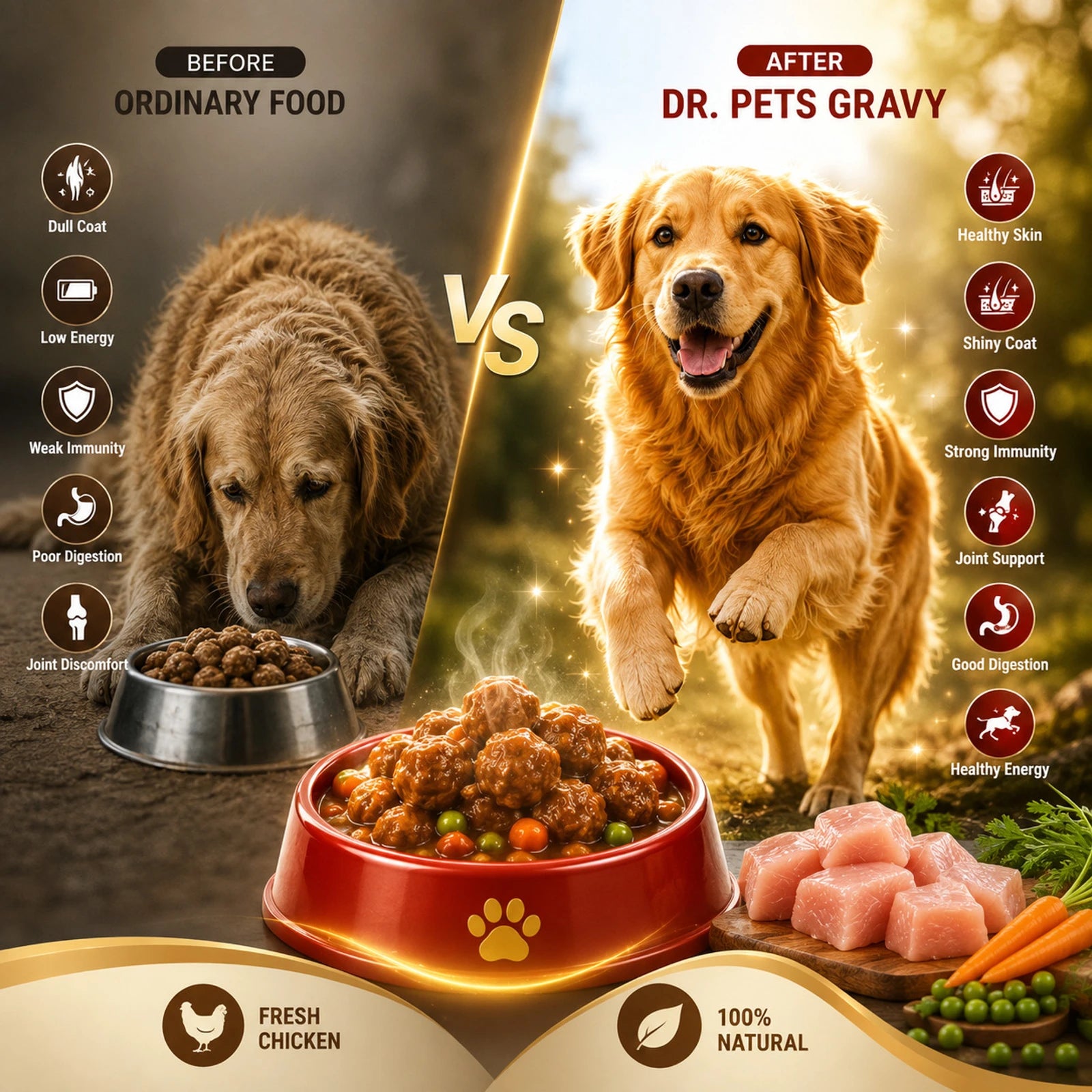 DR PET GRAVY FRESH CHICKEN AND VEG 85G