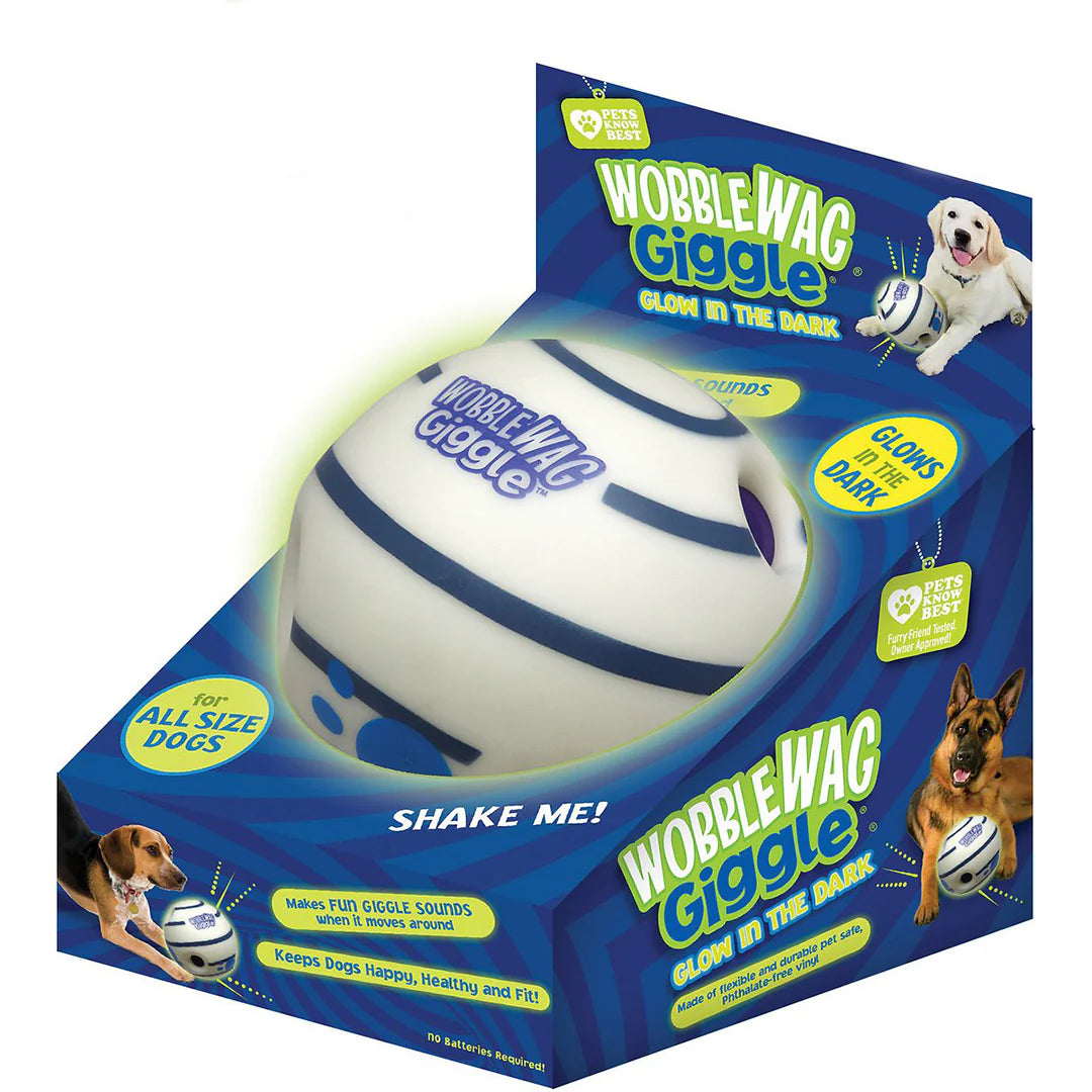 PW WOBBLE WAG GLOW IN DARK DOG TOY