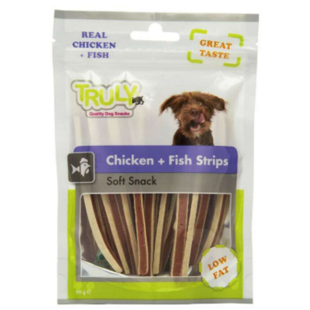 TRULY CHICKEN FISH STRIPS 90GM
