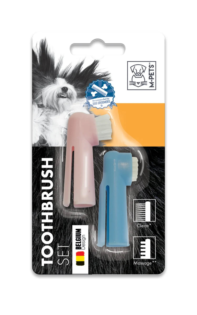 M PETS TOOTHBRUSH SET 2 PCS(3X6 CM)