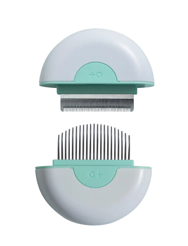 M PETS 2 IN 1 MINI PET COMB FOR SHORT HAIR  GREEN