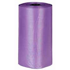 DOG POOP BAGS WITH LAVENDER SCENT 4 ROLLS OF 20 BAGS PURPLE