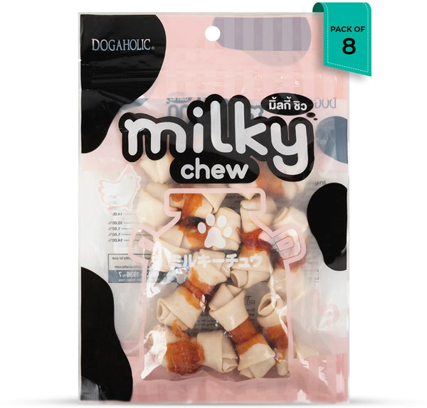 DOGAHOLIC MILKY CHEW CHICKEN BONE STYLE 10PC