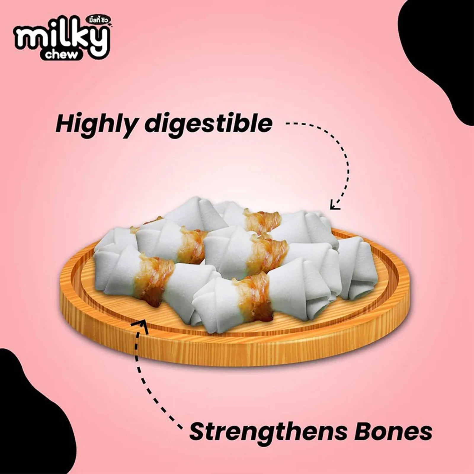 DOGAHOLIC MILKY CHEW CHICKEN BONE STYLE 10PC