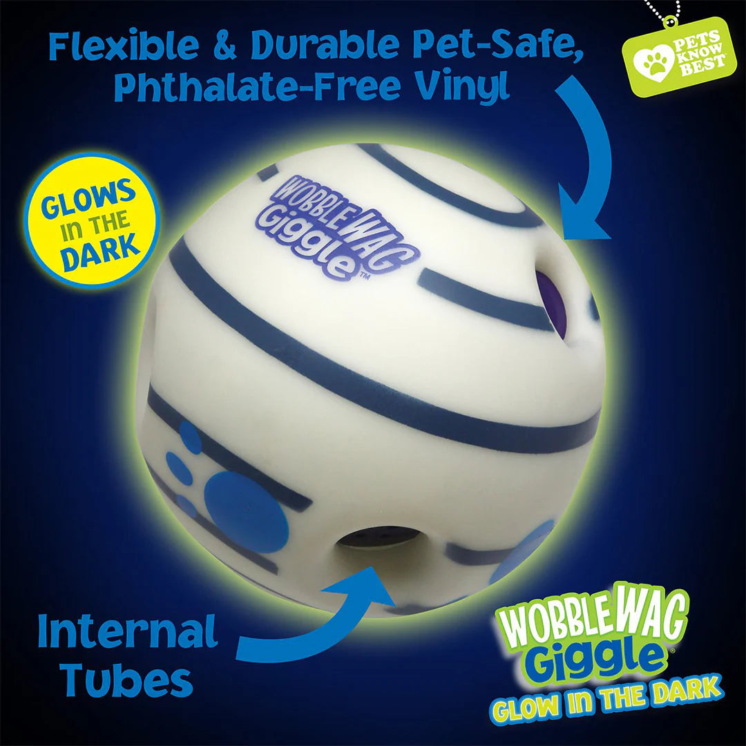 PW WOBBLE WAG GLOW IN DARK DOG TOY
