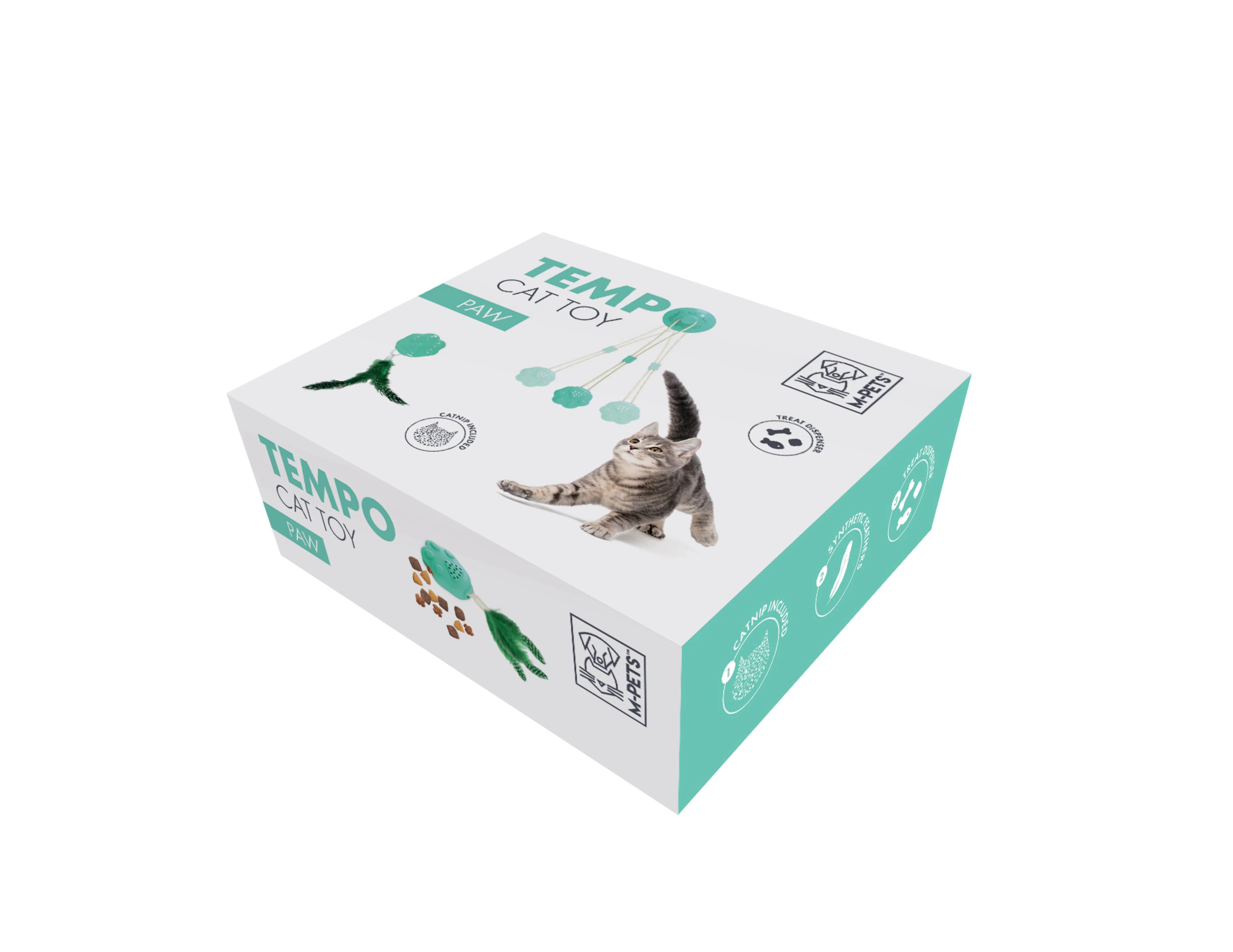 M PETS TEMPO CAT TOY  PAW WITH TREAT DISPENSER