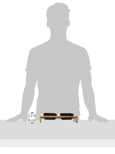 TRIXIE BOWL SET CERAMIC WOOD 2X0.2L 28X5X15CM BOWIS BLACK