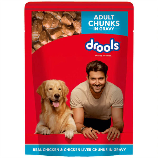 DROOLS ADULT CHICKEN CHUNKS GRAVY 150GM