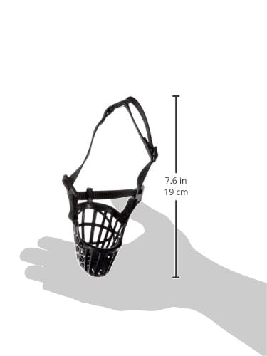 TRIXIE MUZZLE PLASTIC M 20CM BLACK
