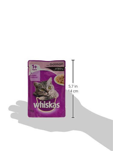 WHISKAS ADULT SALMON IN GRAVY 85G