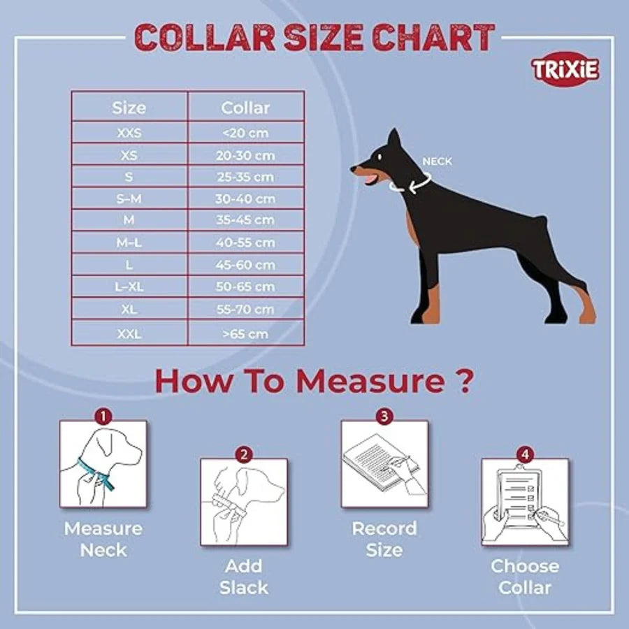 TRIXIE EXTRA WIDE PREMIUM COLLAR L XXL 55 80CM 50MM RED