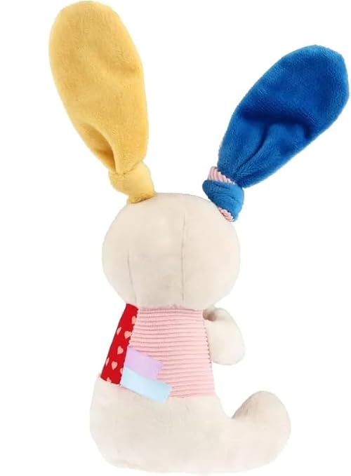 GIGWI PLUSH FRIENDZ RING RABBIT M WITH SQUEAKER AND TPR