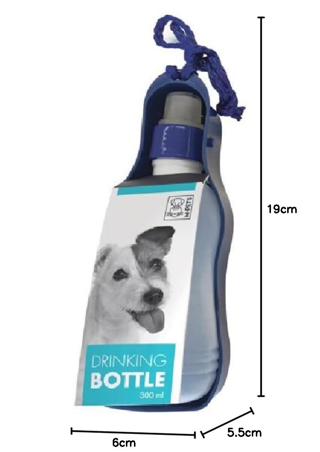 M PETS DOG DRINKING BOTTLE 300ML SMALL