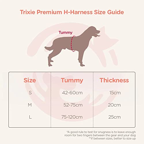 TRIXIE PREMIUM H HARNESS M L 52 75CM 20MM OCEAN