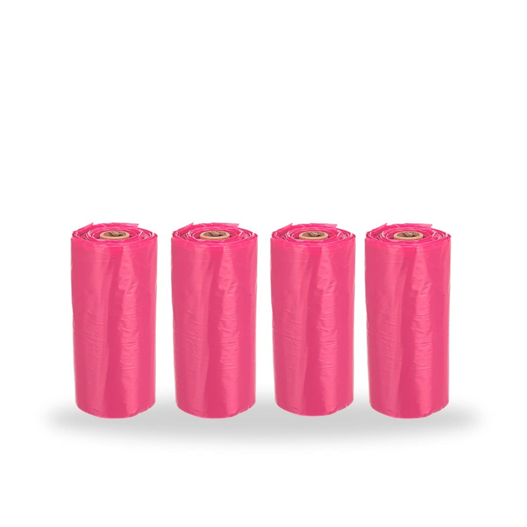 TRIXIE DOG POOP BAGS ROSE SCENT 4 ROLLS OF 20 BAGS PINK