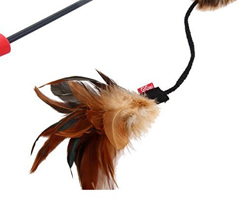 GIGWI FEATHER TEASER CATWAND PLUSH TAIL