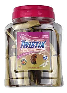 NPIC TWISTIX CANISTER PUMPKIN SMALL 50 STICKS