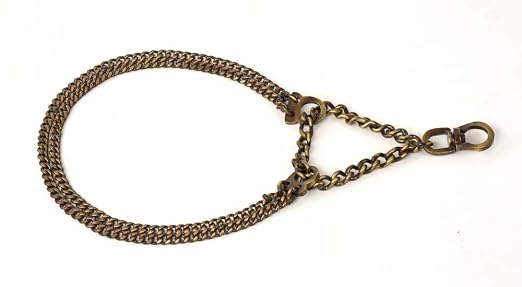 KENNEL C54 BRASS DOUBLE SEMI CHOKE CHAIN 16 INCH