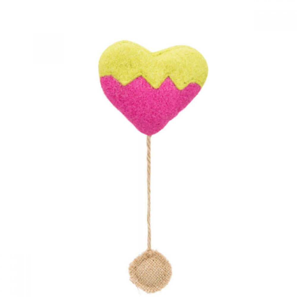 HEART FABRIC CATNIP 8 CM/18 CM