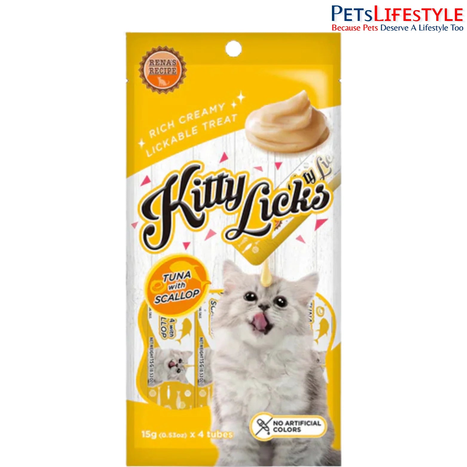 RENA KITTY LICKS TUNA WITH SCALLOP FLAVOR PACK OF 4