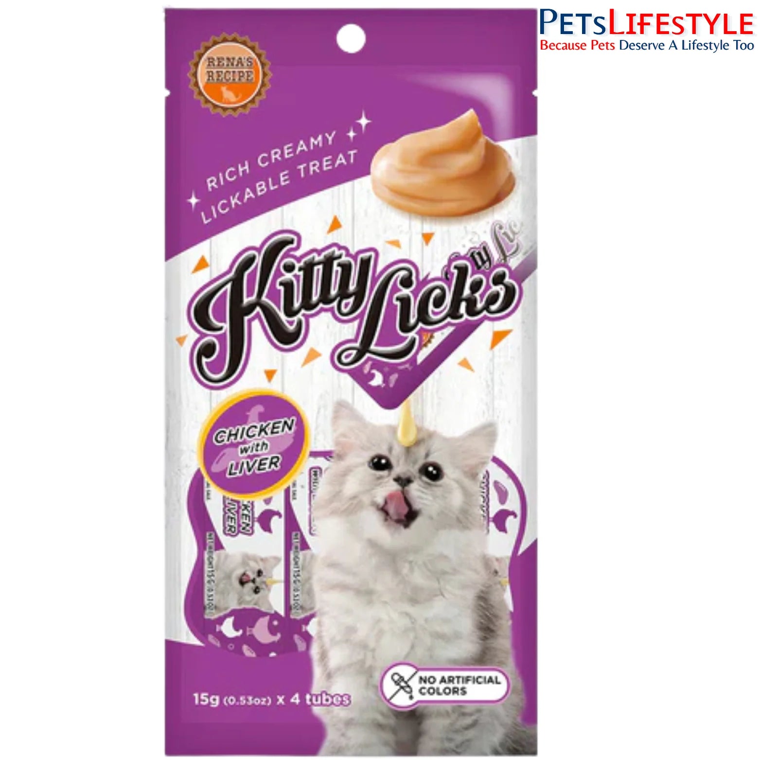 RENA KITTY LICKS CHICKEN WITH LIVER FLAVOR PACK OF 4