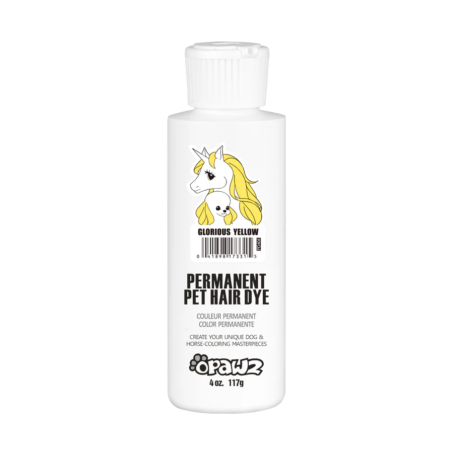 OPAWZ PERMANENT PET HAIR DYE GLORIOUS YELLOW 117G