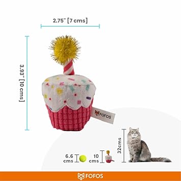 FOFOS BIRTHDAY CAKE CAT TOY