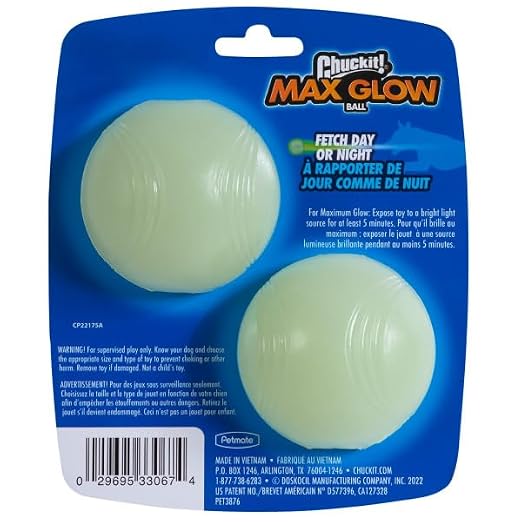 CHUCKIT MAX GLOW BALL MEDIUM