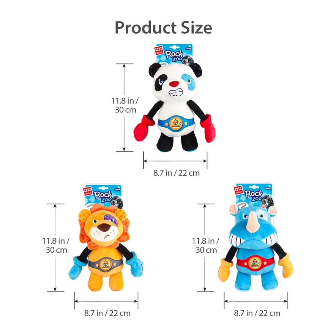GIGWI ROCK ZOO KING BOXER RHINO M L