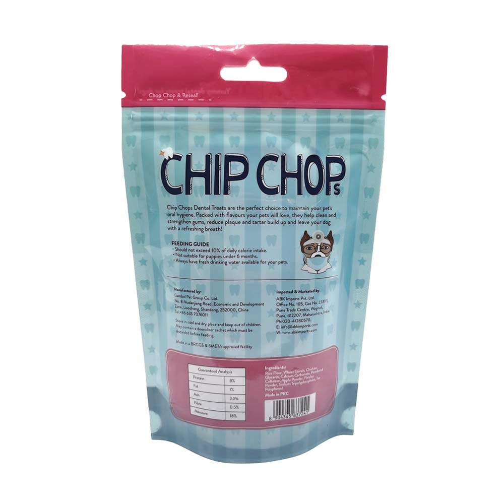 CHIP CHOPS STAR DENTAL STIX CHICKEN AND GREEN TEA FLAVOR 100G