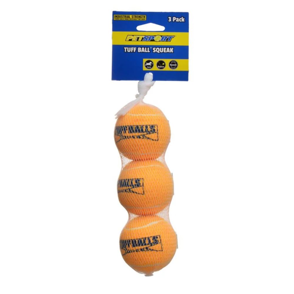 TUFF BALL SQUEAK 3PK MESH MEDIUM