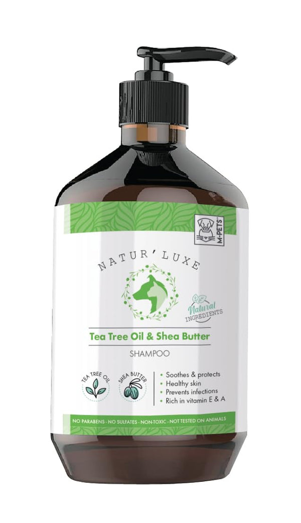 M PETS NATURLUXE TEA TREE OIL SHEA BUTTER SHAMPOO 500ML