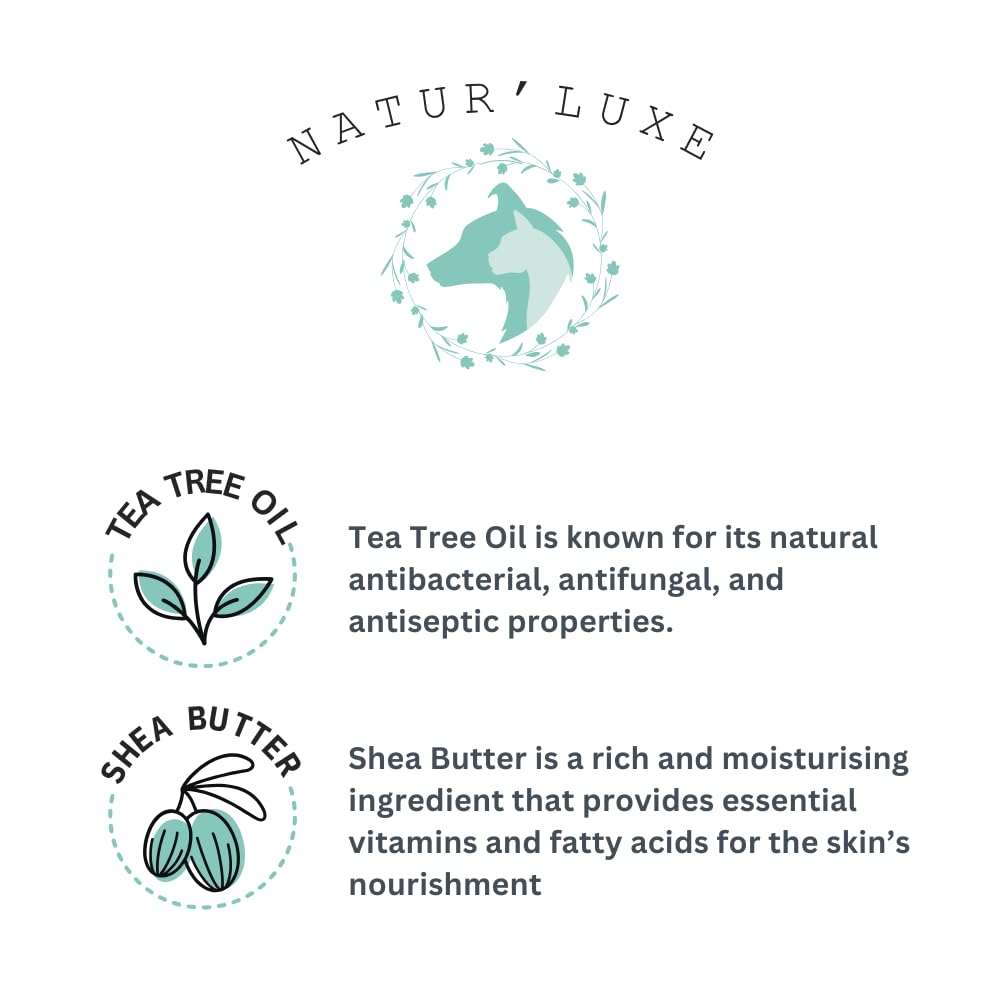 M PETS NATURLUXE TEA TREE OIL SHEA BUTTER SHAMPOO 500ML