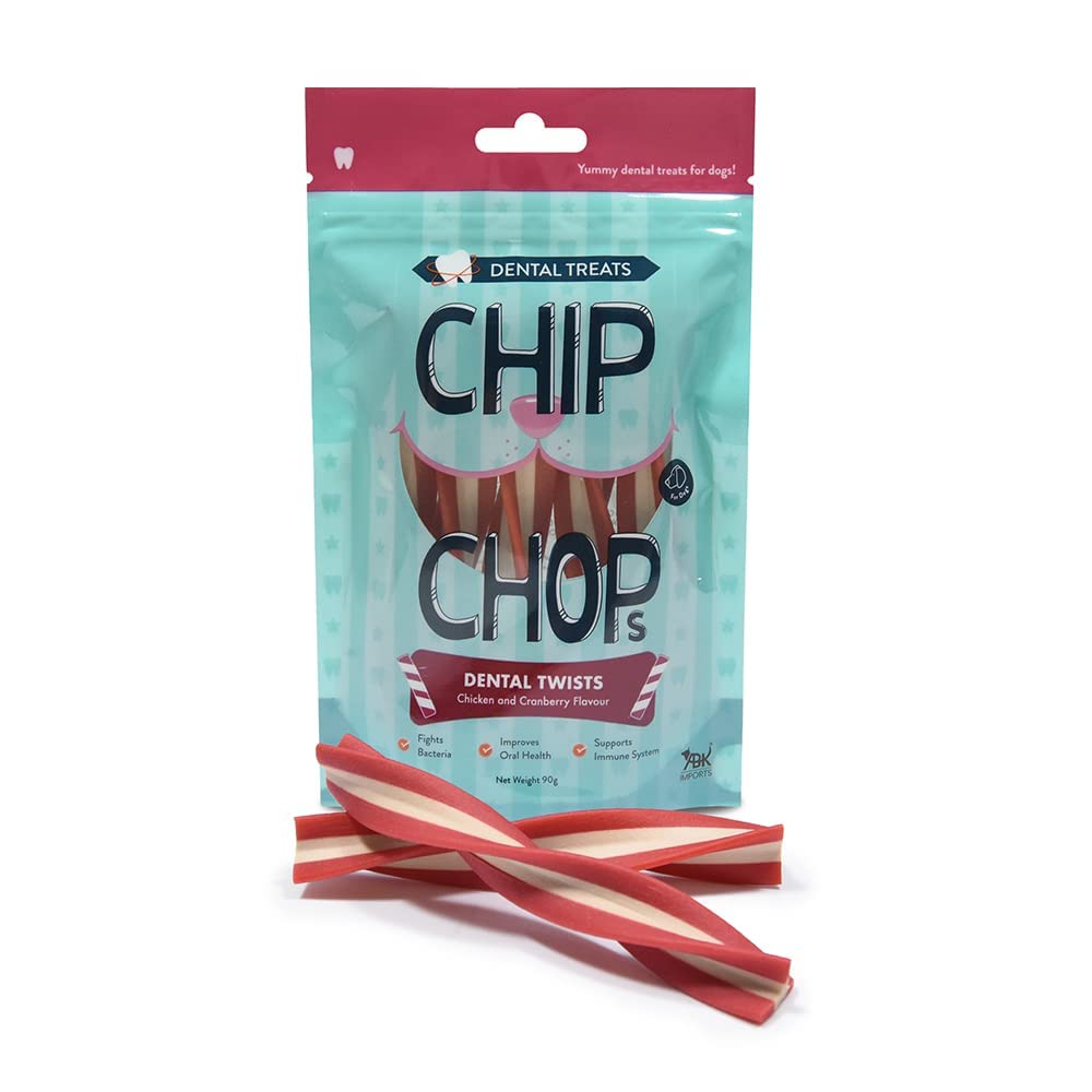 CHIP CHOPS DENTAL TWIST CHICKEN AND CRANBERRY FLAVOUR 90G