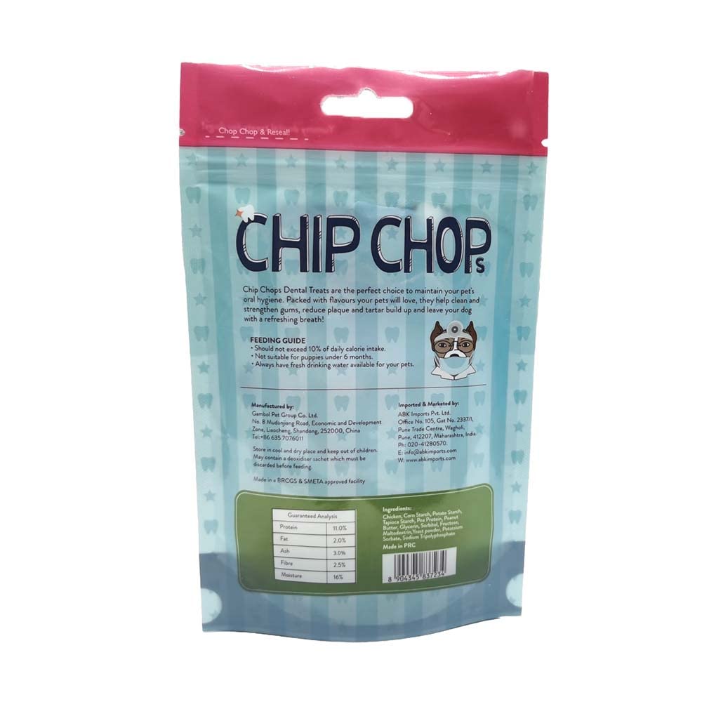 CHIP CHOPS DENTAL ROLL PEANUT BUTTER WRAPPED WITH REAL CHICKEN 80G