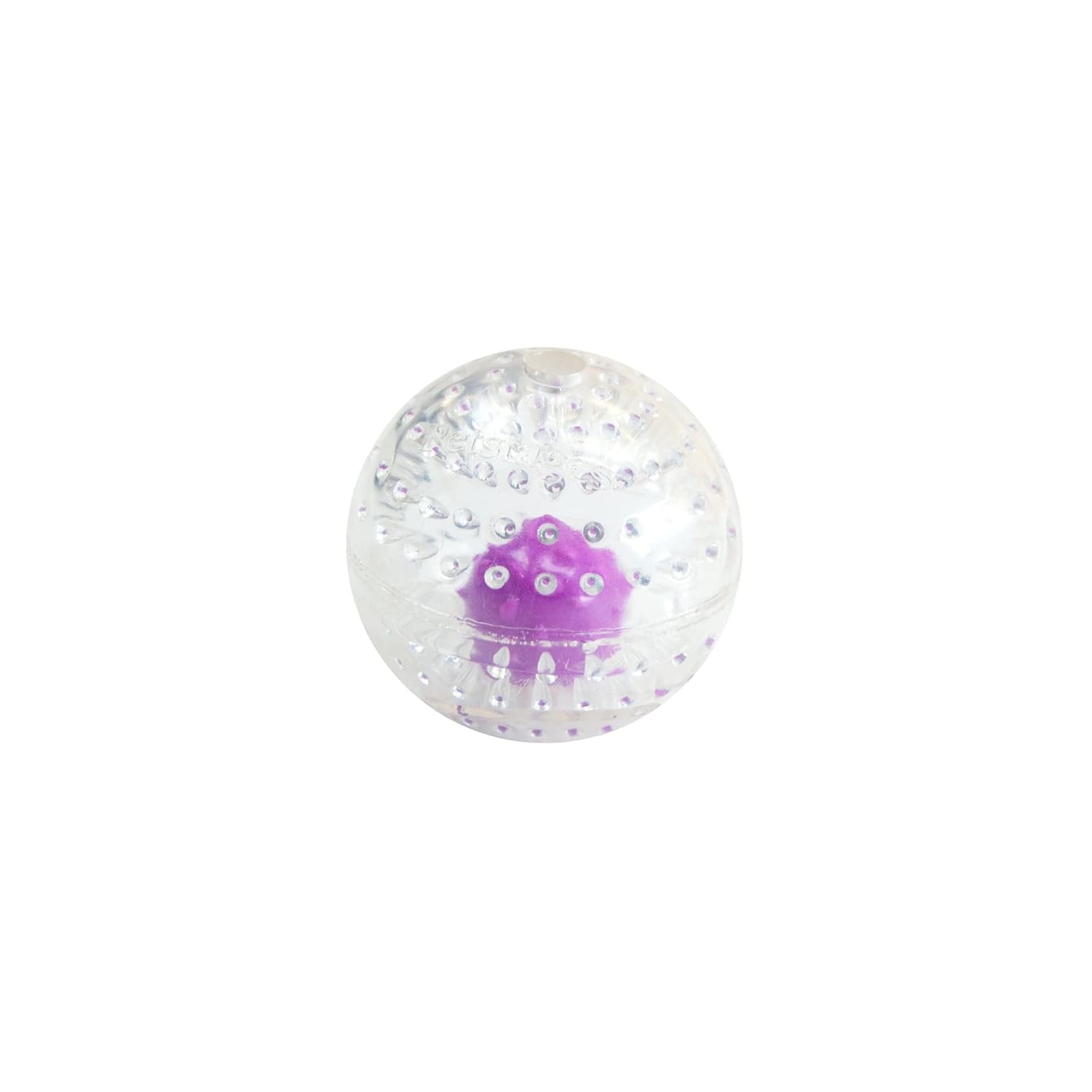 NUBBIEZ TREAT AND SQUEAK DOG BALL PURPLE LARGE