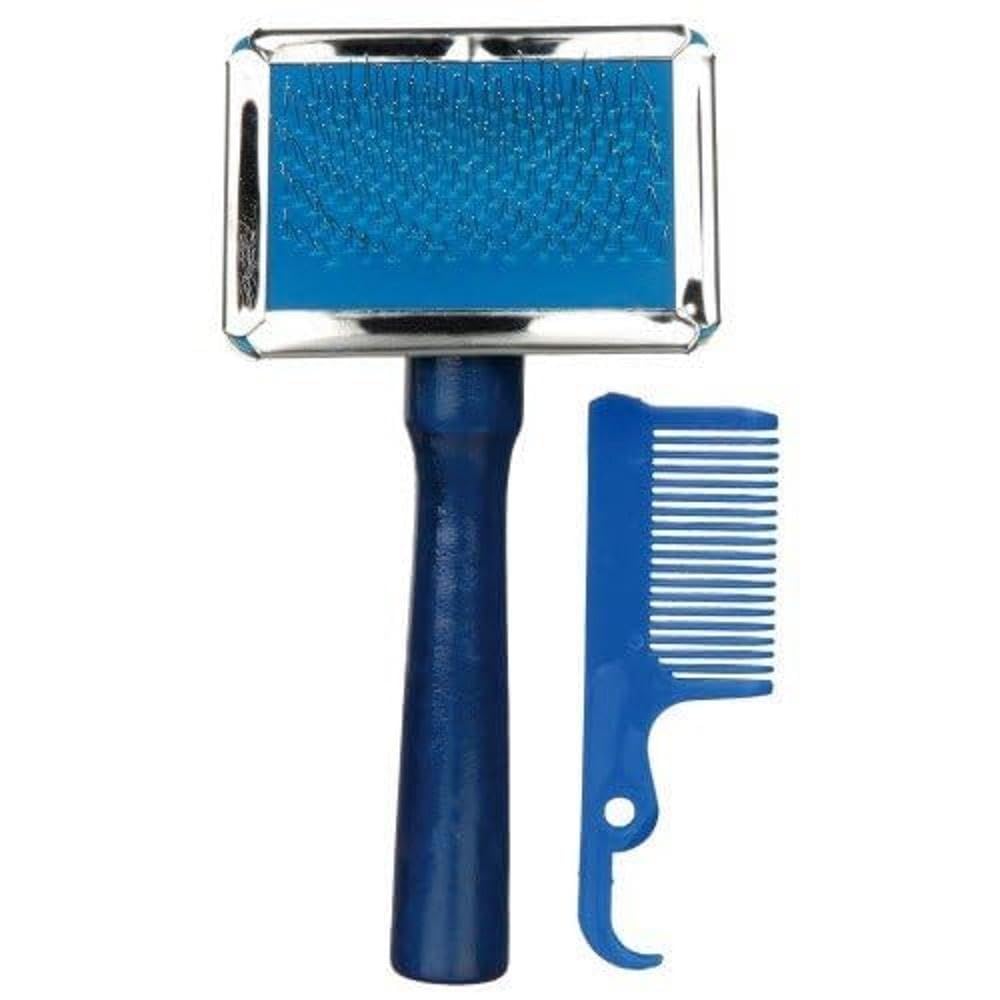 SOFT BRUSH WOODEN HANDLE METAL BRISTLES 11 X 14 CM