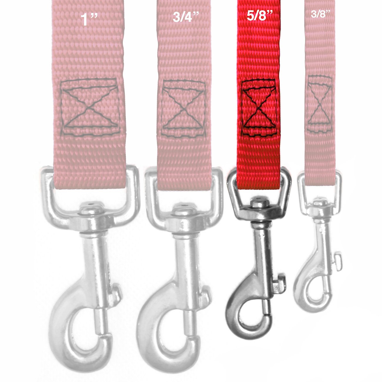 5 8INCH X 5 SINGLE LEAD RED