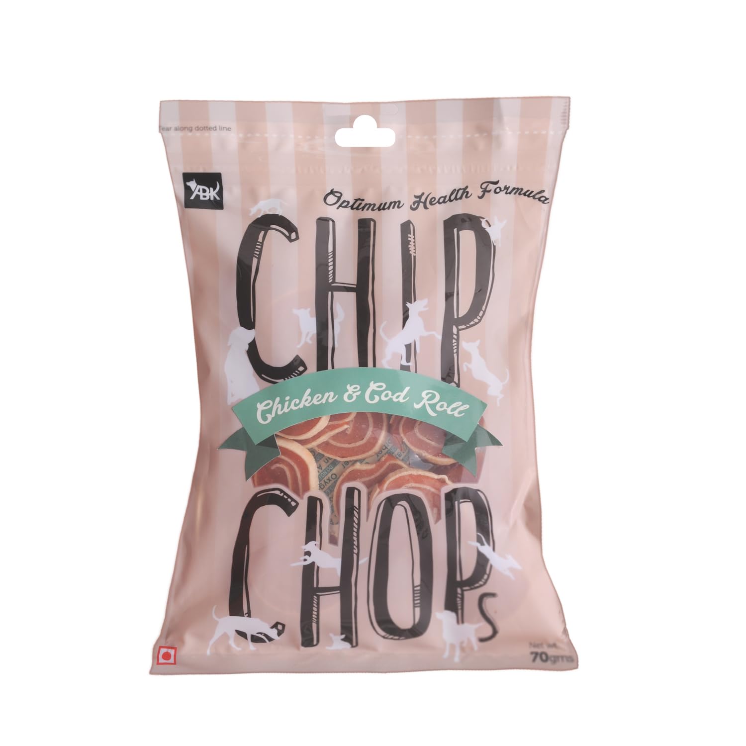 CHIP CHOP CHICKEN AND CODFISH ROLLS 70G