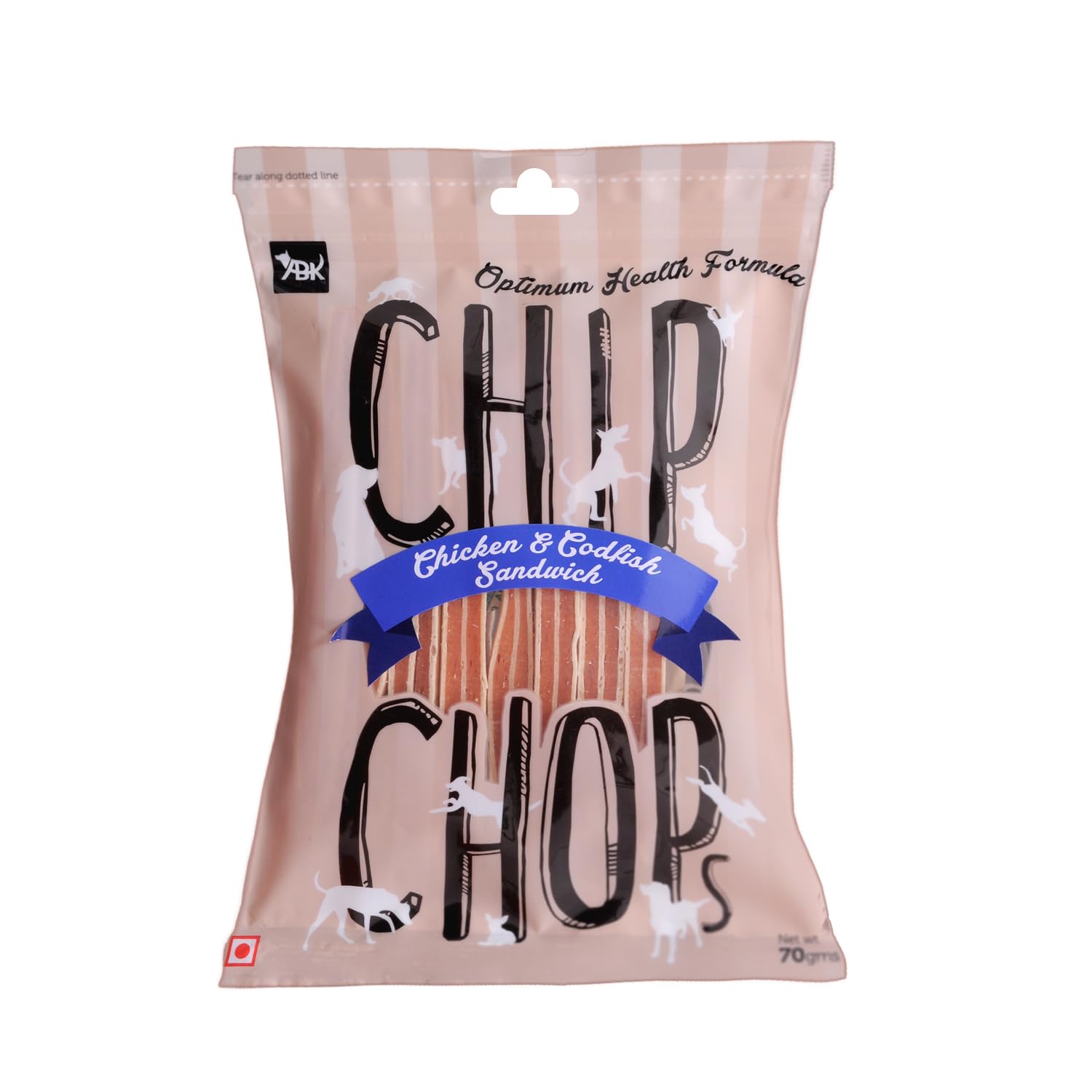 CHIP CHOP CHICKEN AND CODFISH SANDWICH 70GM