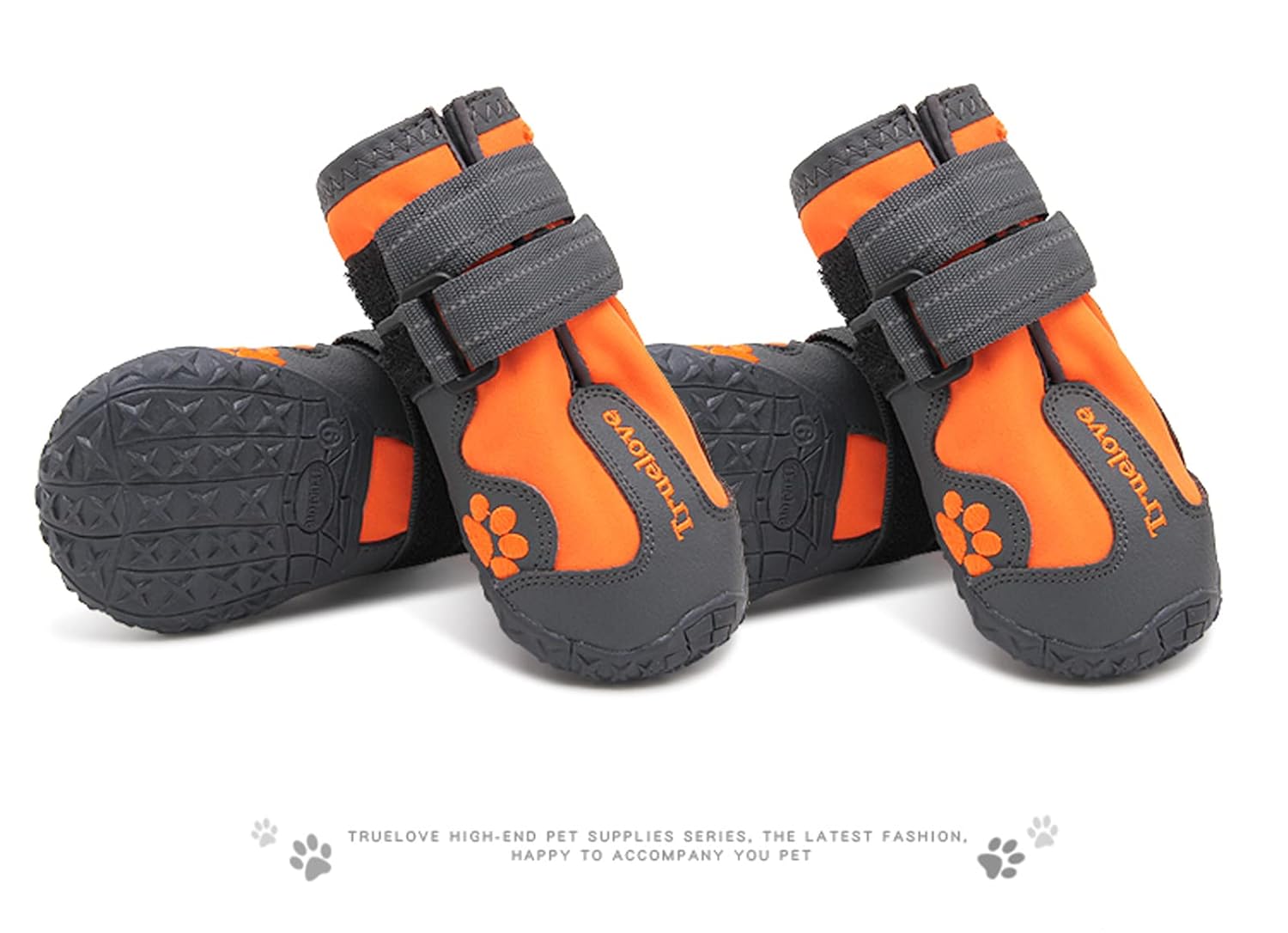 TRUELOVE PET BOOTS SIZE 8 ORANGE