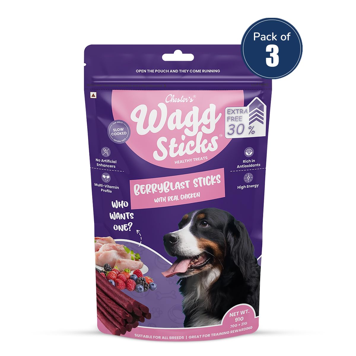 CHESTER WAGG STICKS BERRYBLAST 70G