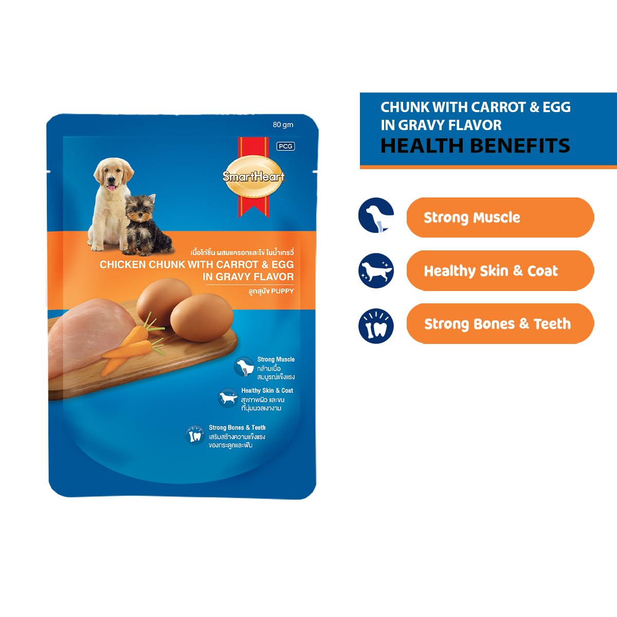 SMARTHEART POUCH CHICKEN CHUNK IN TERIYAKI 80GM
