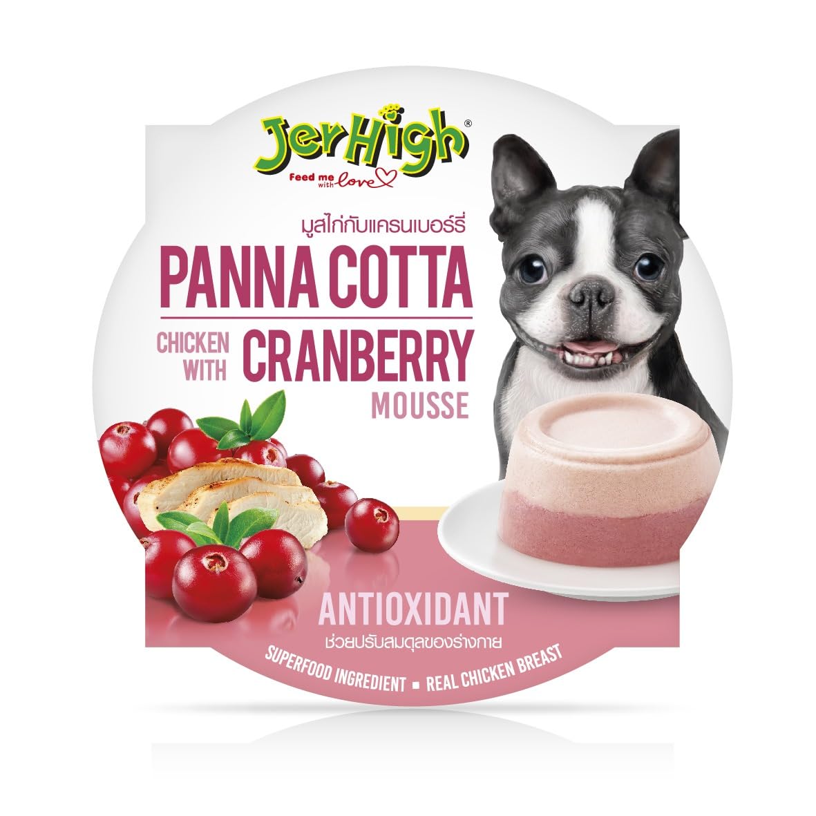 JERHIGH PANNA COTTA CHICKEN CRANBERRY MOUSSE 70G