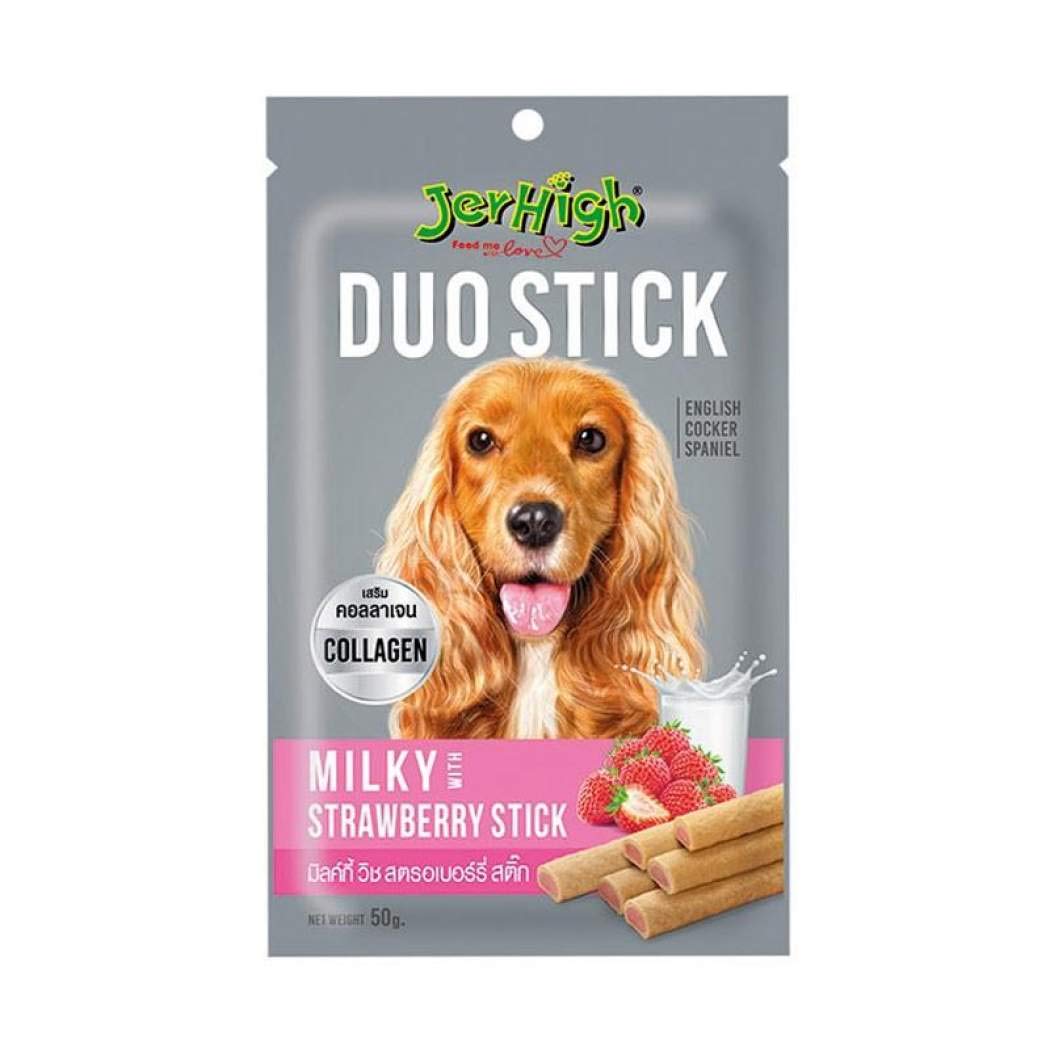 JERHIGH DUO STICK MILKY STRAWBERRY STICK 50G