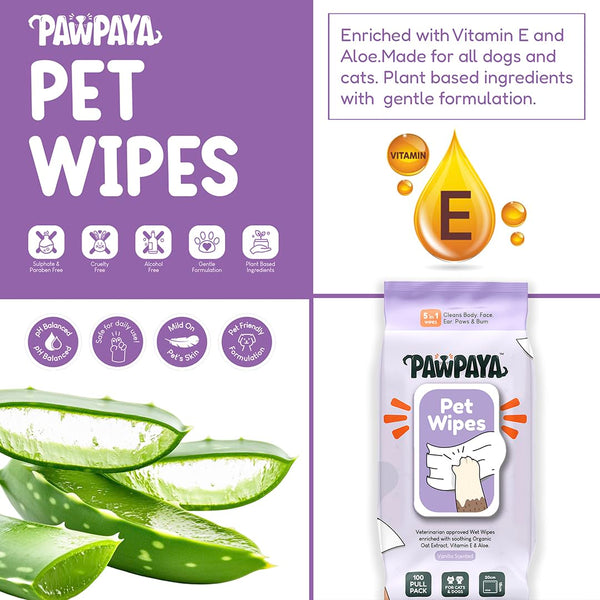 PAWPAYA EYE WIPES 25 WIPES 20 X 18CM