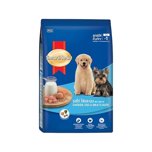 SMARTHEART PUPPY CHICKEN EGG AND MILK 8KG