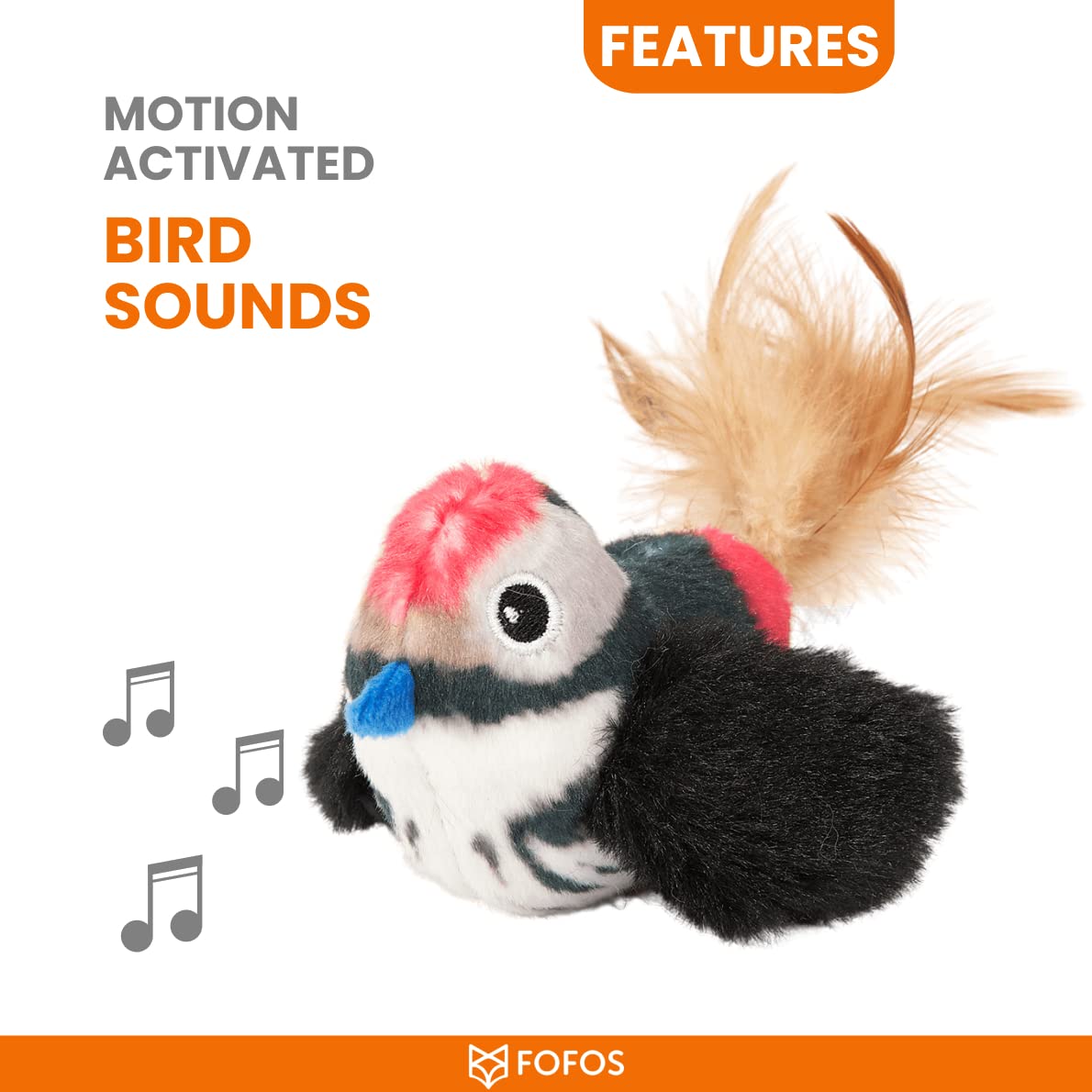 FOFOS BLACK BIRD WITH CATNIP BALLS