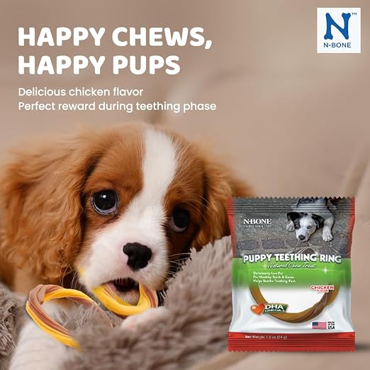 N BONE PUPPY TEETHING RING CHICKEN FLAVOUR